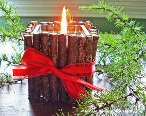 rustic christmas candle diy crafts